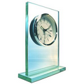 All Glass Rectangle Quartz Executive Clock
